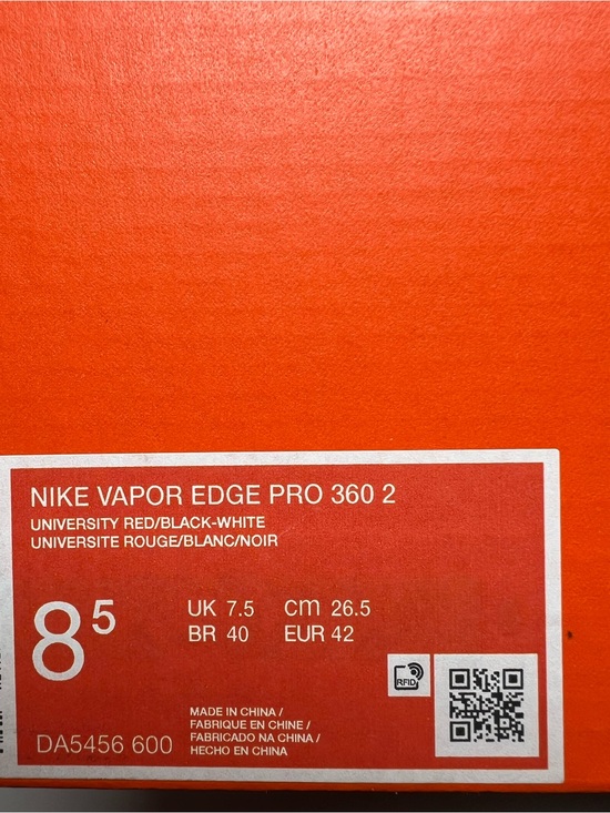 Nike Vapor Edge Pro 360 2 Football Cleats Red / White DA5456-600 Mens Size 8.5 main image 7